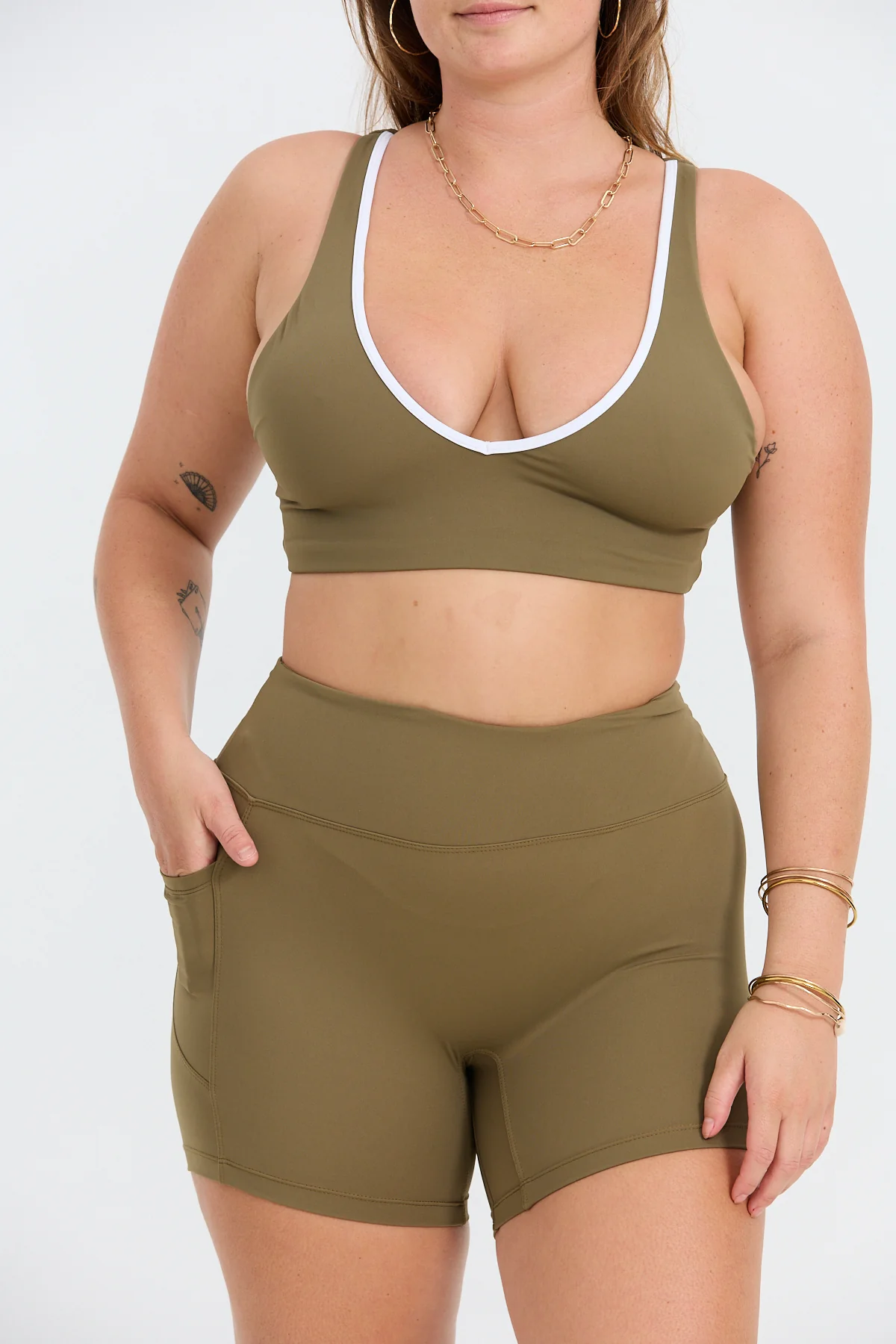Sophia Sports Bra - Khaki - Image 9